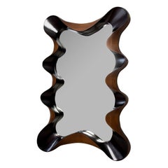 Espejo de madera moderno de mediados de siglo Medora