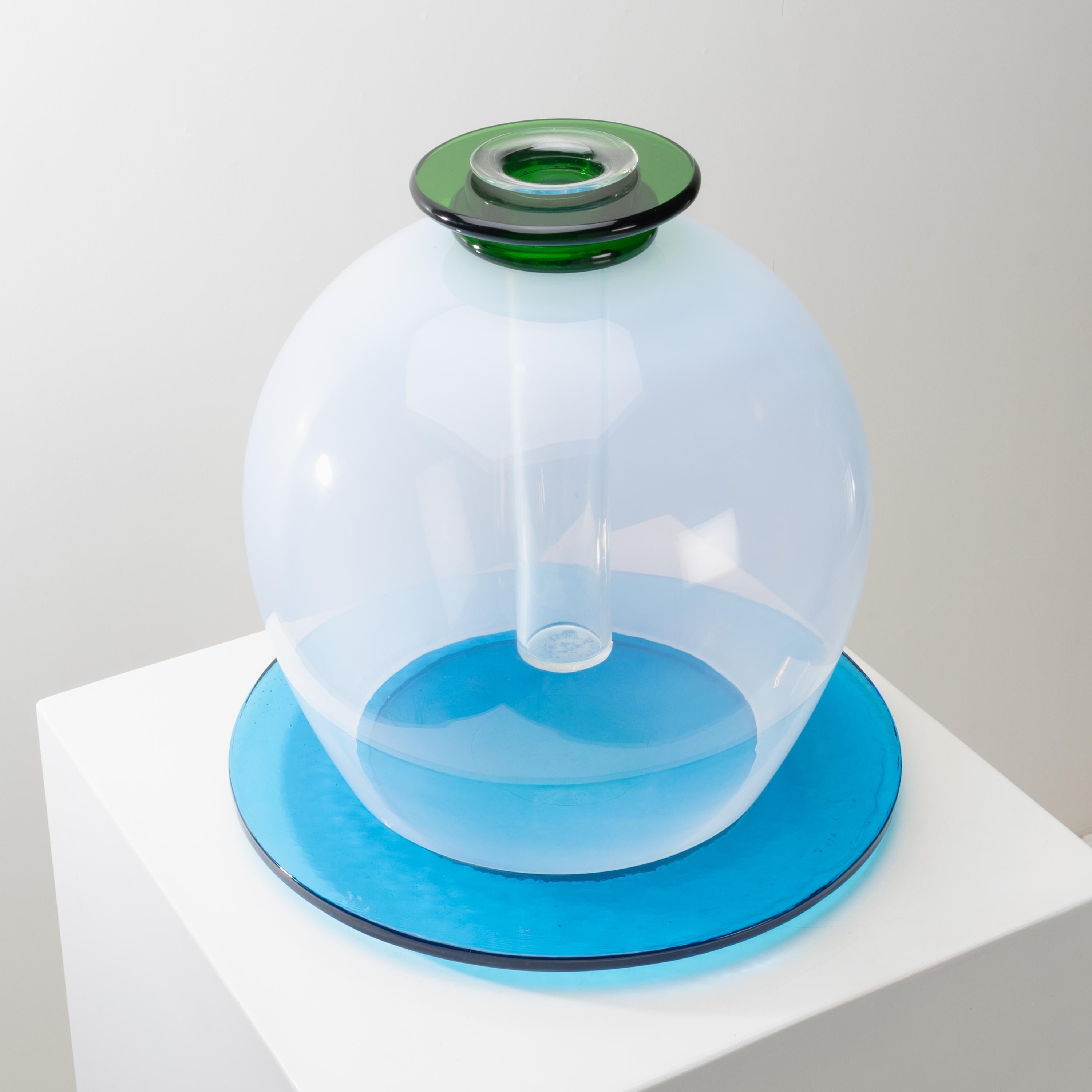 Mid-Century moderno Vaso in vetro soffiato 