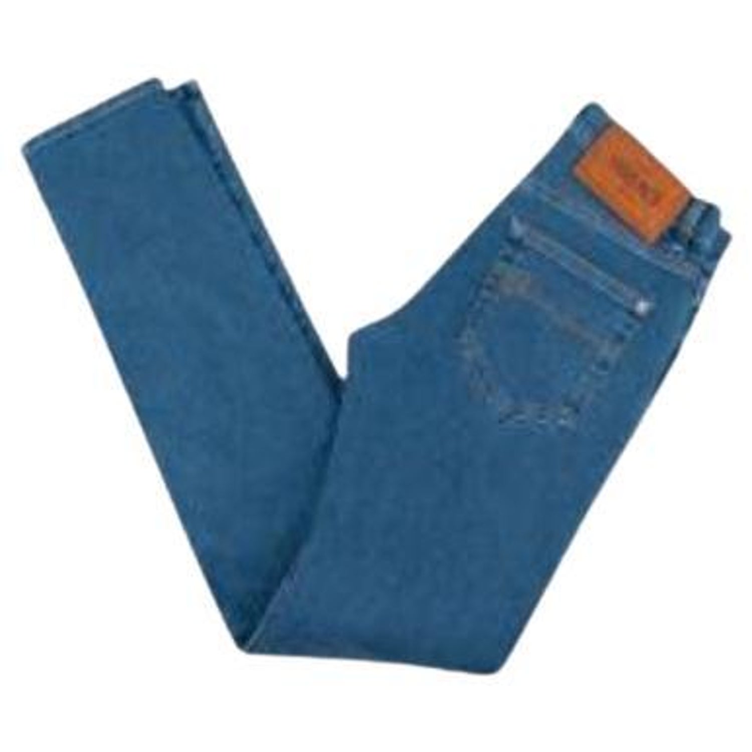 Medusa Button Mid Blue Tailored Fit Jeans For Sale at 1stDibs
