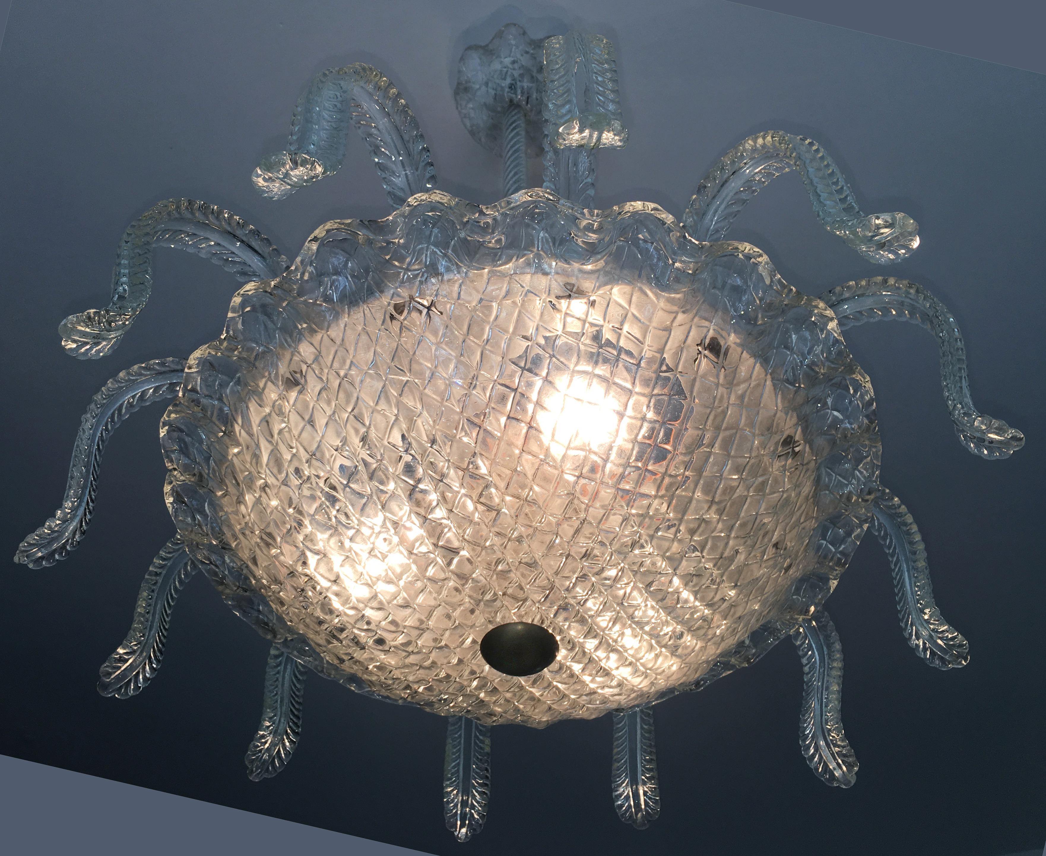 Italian Magnificent Medusina by Barovier & Toso, Murano, 1950s For Sale