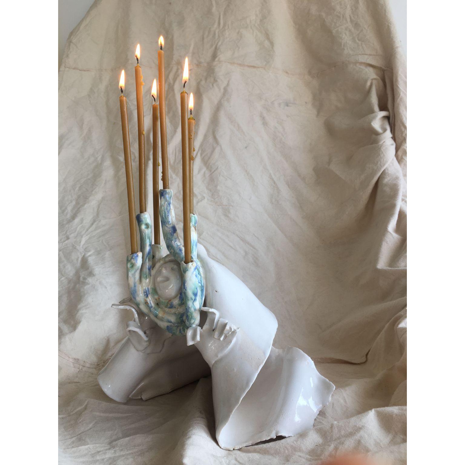 Post-Modern Medusa Candle Holder by Ana Botezatu For Sale