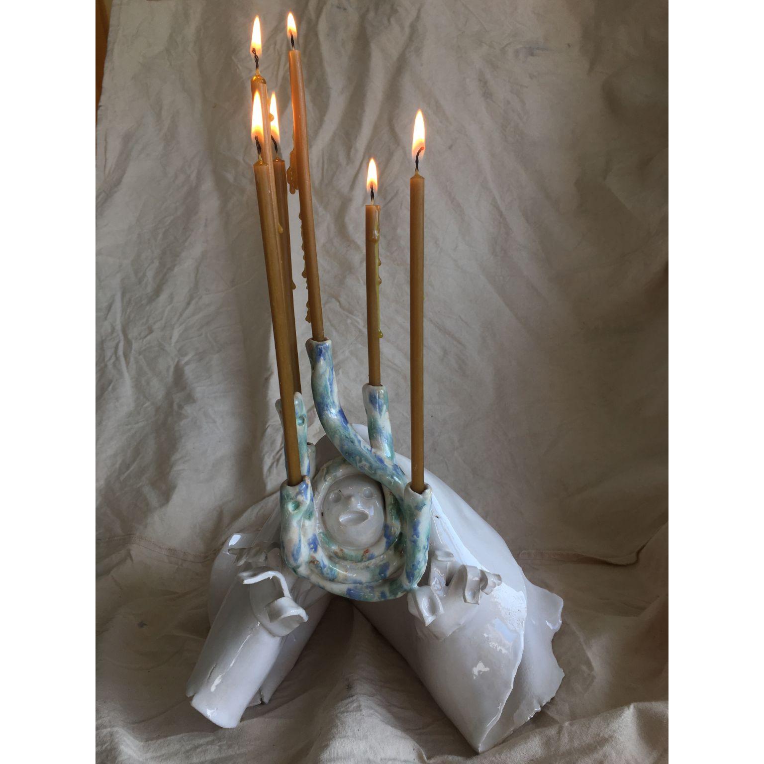 German Medusa Candle Holder by Ana Botezatu For Sale