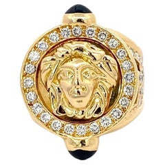 Medusa Diamond Ring 18K Yellow Gold