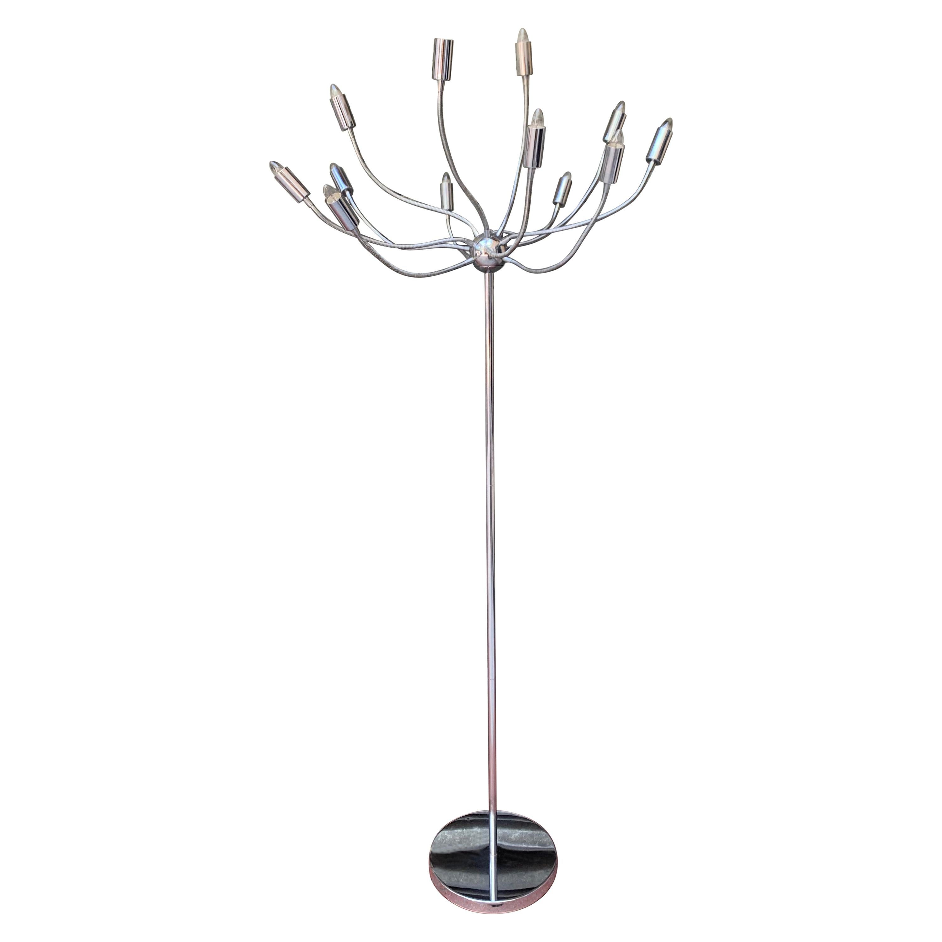 "Medusa" Floor Lamp, French Work, 1978 For Sale