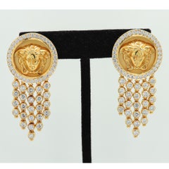 Medusa Gold and Diamond Earrings by Versace