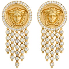 Medusa Gold and Diamond Earrings by Versace