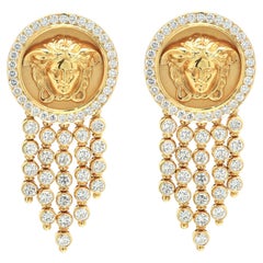 Medusa Gold and Diamond Earrings by Versace