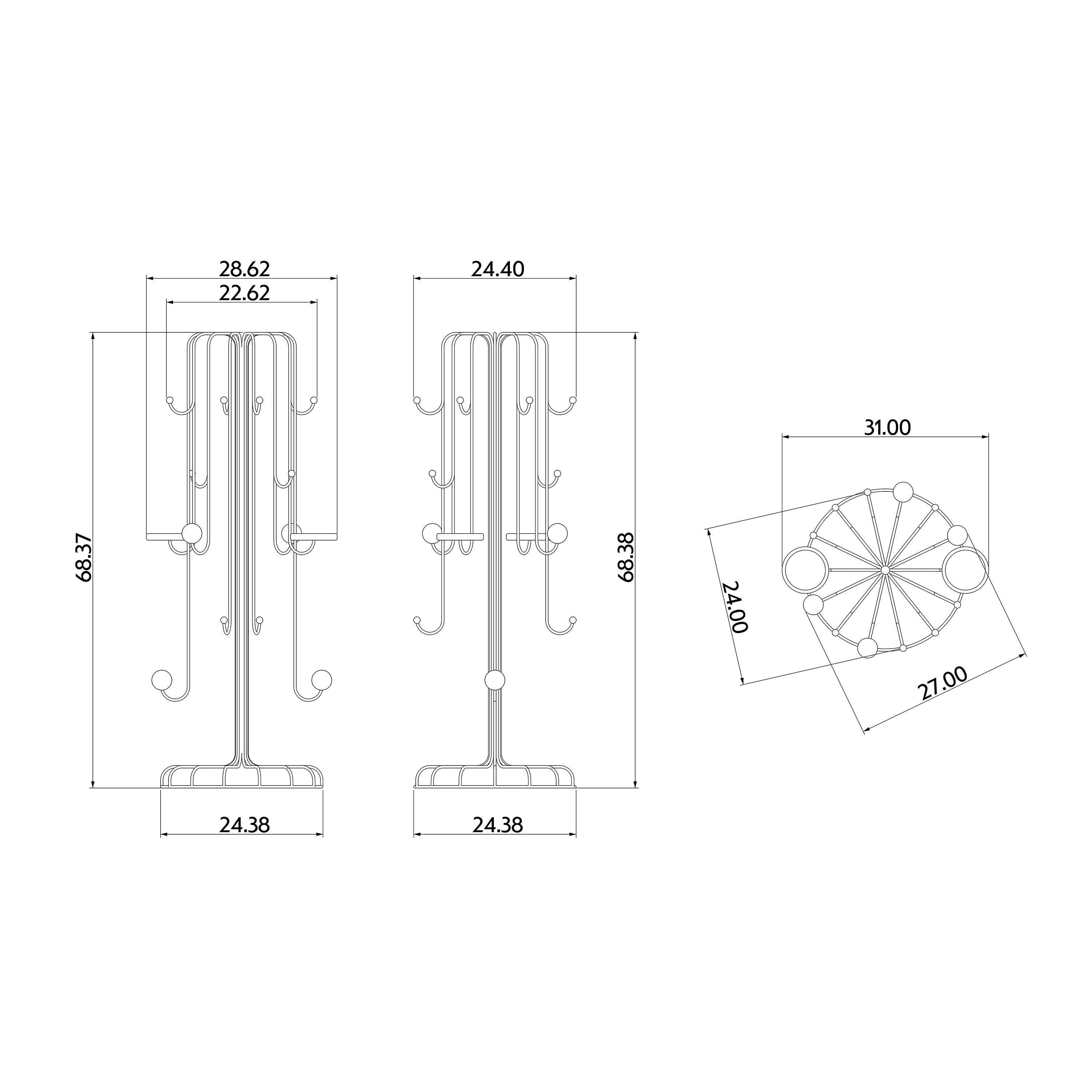 Just as the mythical creature Medusa possesses a seductive and powerful presence, this coatrack is a remarkable piece that exudes an undeniable charm, offering both functionality and flexibility for users of all ages. Its soft curvy shape and