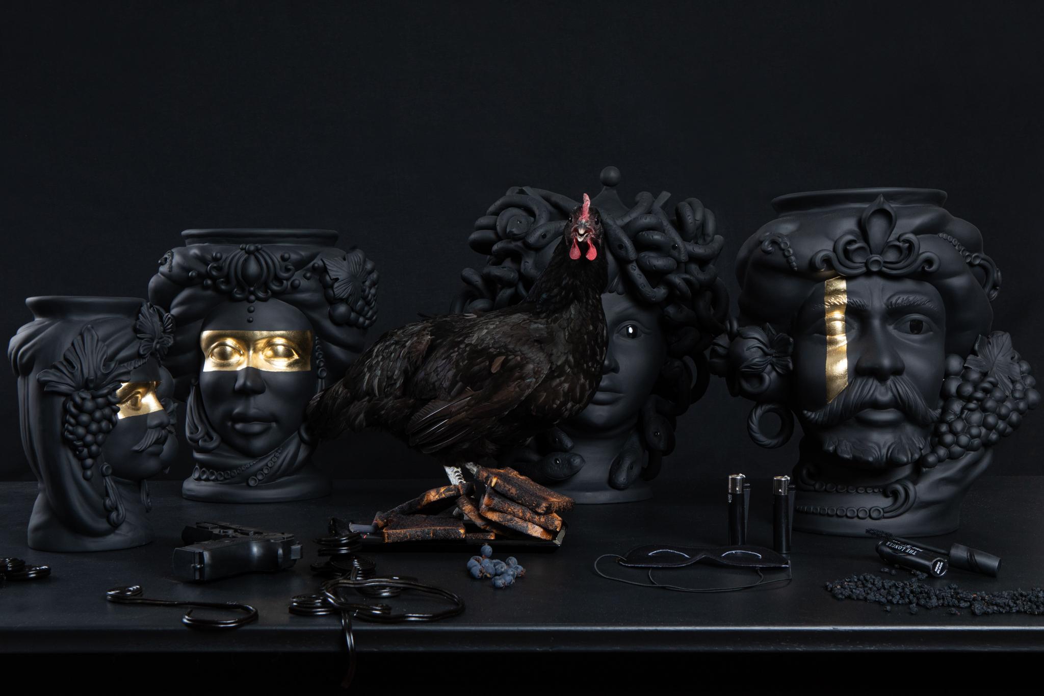 Modern Medusa Handmade Ceramic Head, 2021, Unique Piece, Centerpiece, Italian Design For Sale
