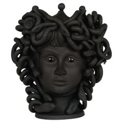 Medusa Handmade Ceramic Head, 2021, Unique Piece, Centerpiece, Italian Design