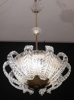 "Medusa" Italian Art Deco Chandelier by Ercole Barovier, 1940