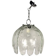 "Medusa" Jellyfish Chandelier Pendant by Lamperti, Italy, 1960s Murano Glass