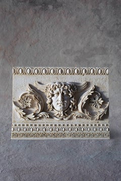 Relief de Méduse réalisé avec de la poudre de marbre comprimée
