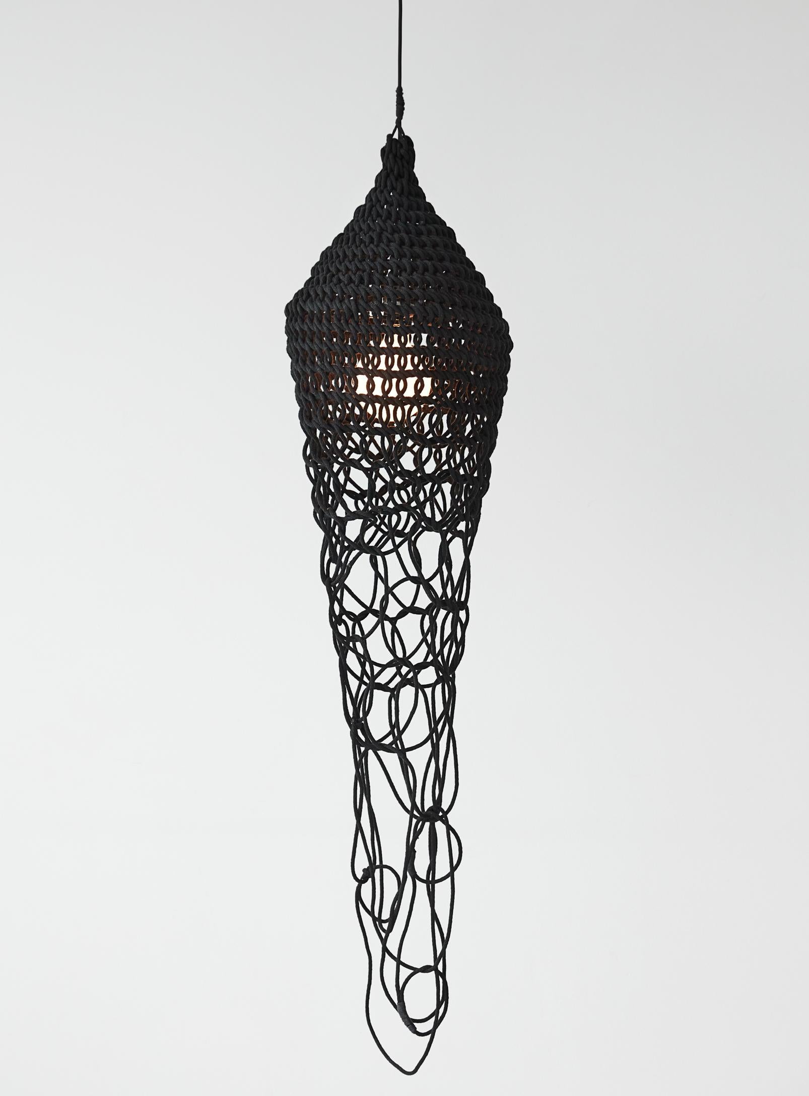 Medusa Sculptural Lamp Hand Crocheted by Annie Legault Amulette For Sale 6