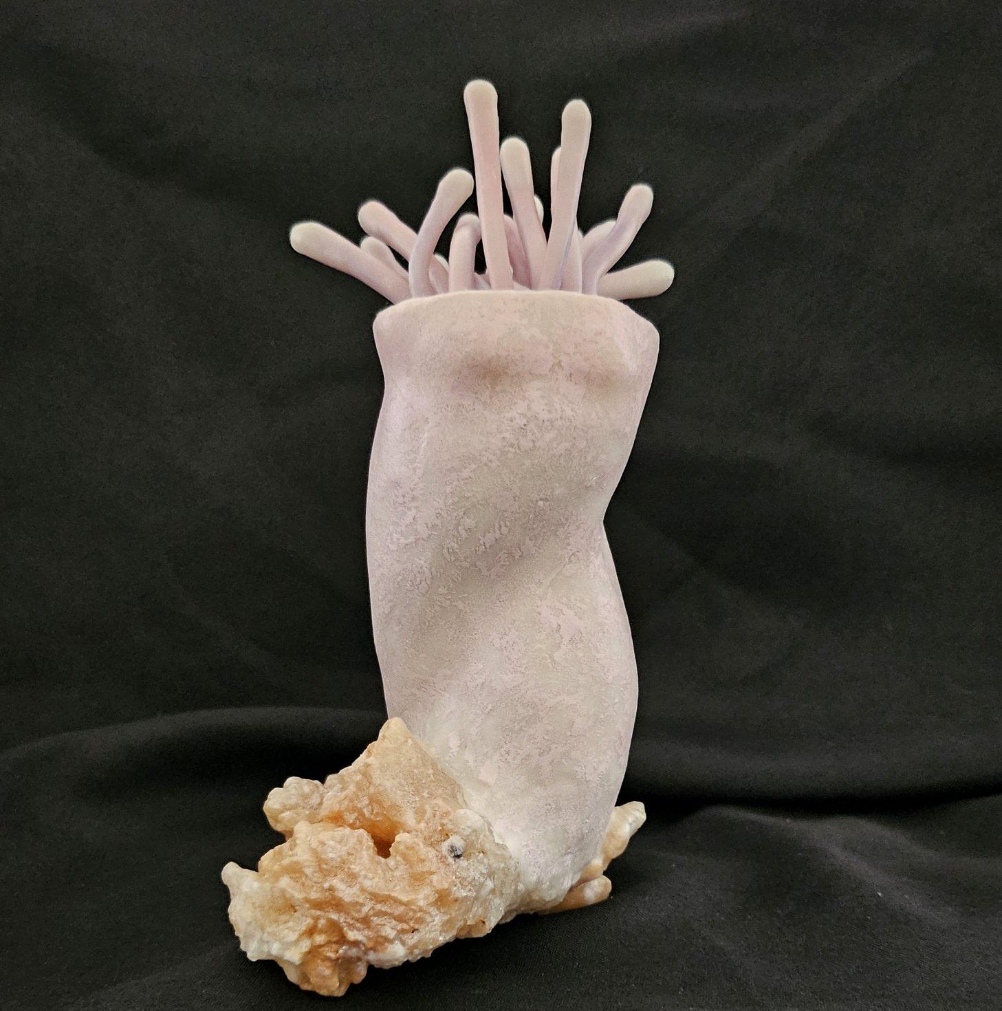 Ceramica Scultura di anemone di mare Medusa, originale firmata, tecnica mista VENDITA CHIUSA in vendita