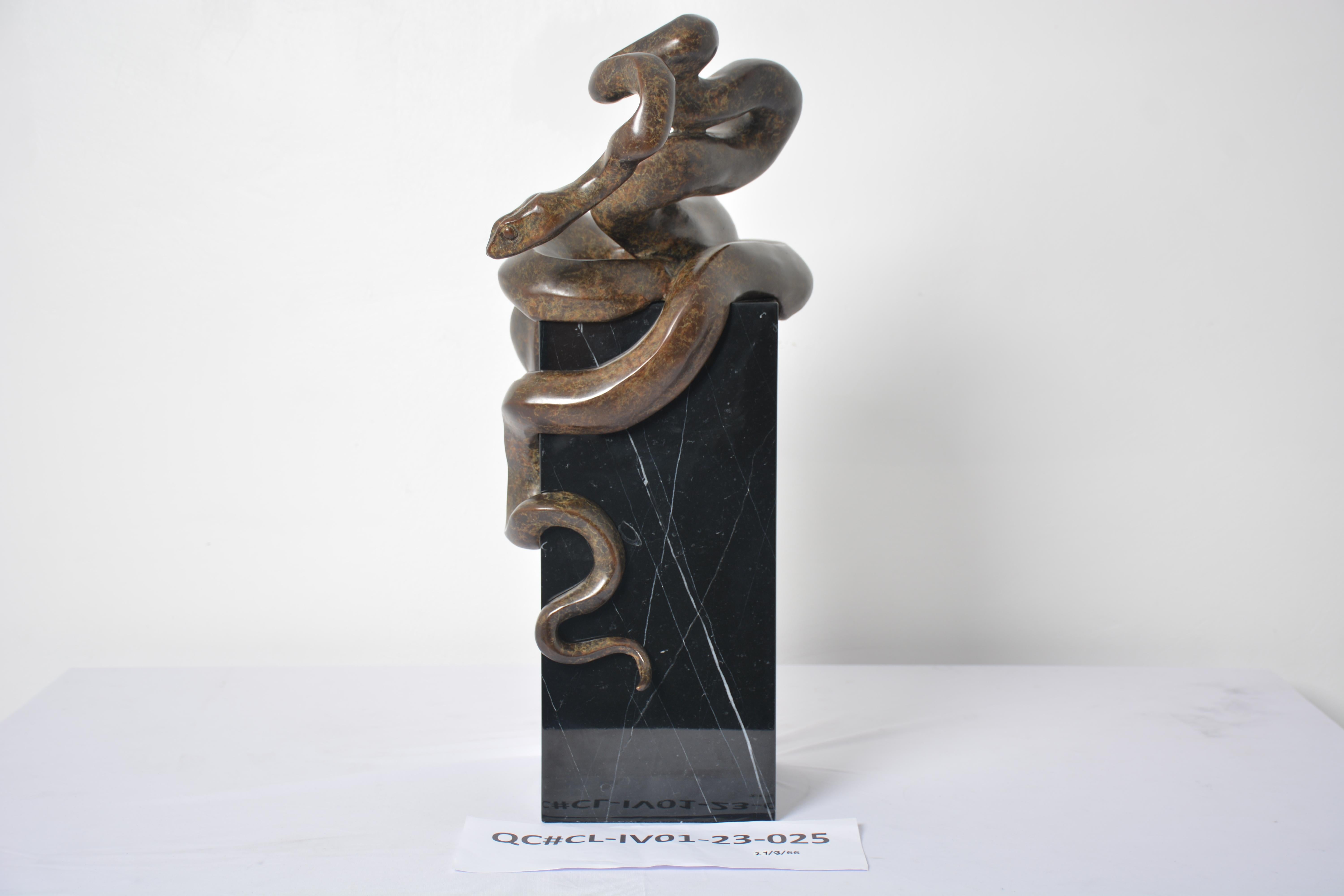 Moderno Scultura Medusa / Serpente in bronzo e marmo di Elan Atelier (IN STOCK) in vendita