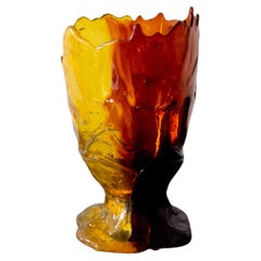 Vase Medusa de Gaetano Pesce en jaune clair et rubis foncé