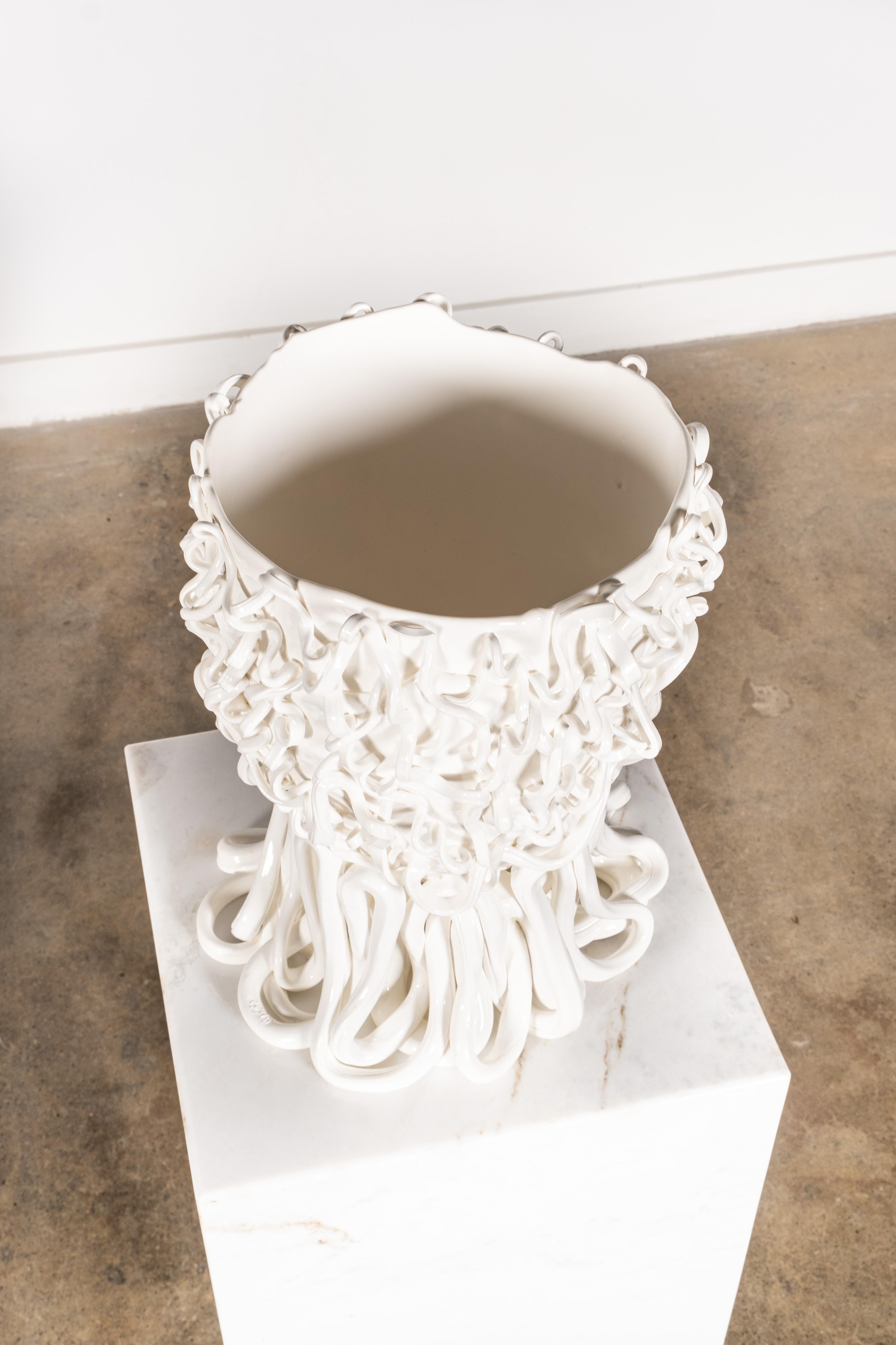Post-Modern Medusa Vase (Large), Matte White by Gaetano Pesce For Sale