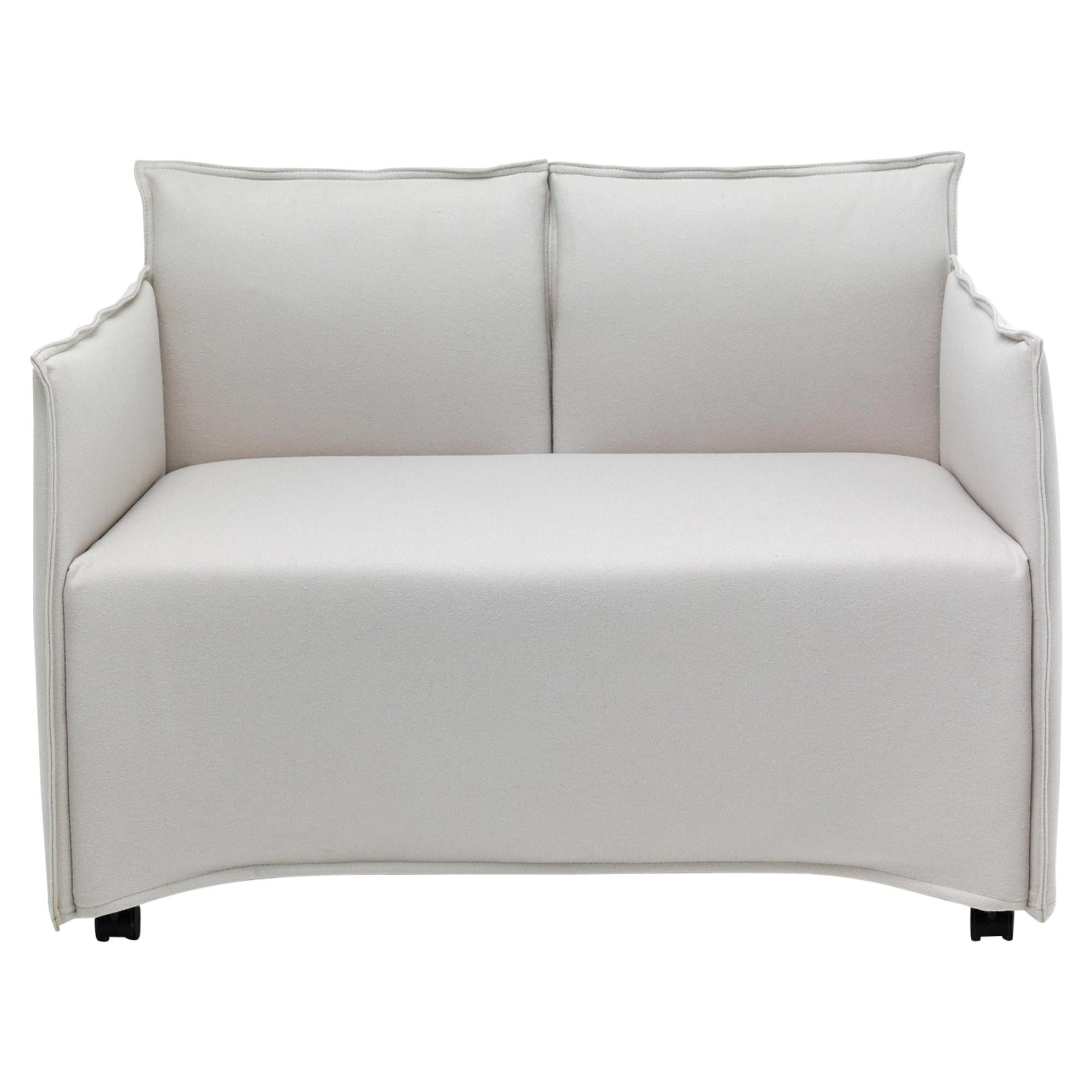 21st Century Modern Two-seater In Cotton Velvet