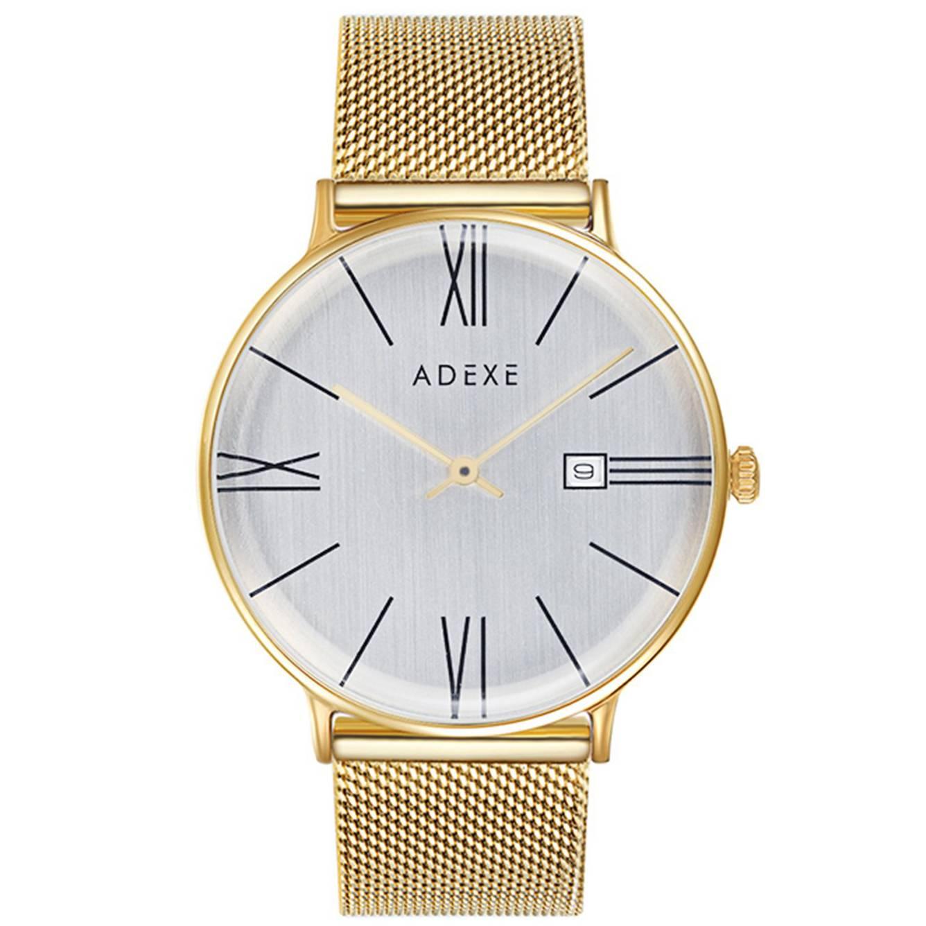 Meek Stainless Steel Gold Mesh Band Wristwatch