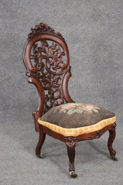 Meeks or Belter Laminated Rosewood Side Chair Circa 1860s