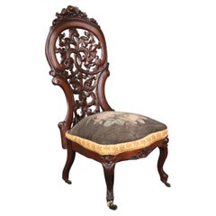 Meeks or Belter Laminated Rosewood Side Chair Circa 1860s