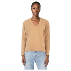 ME+EM Beige Merino Wool V Neck Jumper Size M