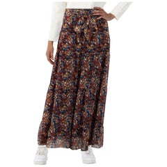 ME+EM Belted Printed Belted Maxi Skirt Size XL