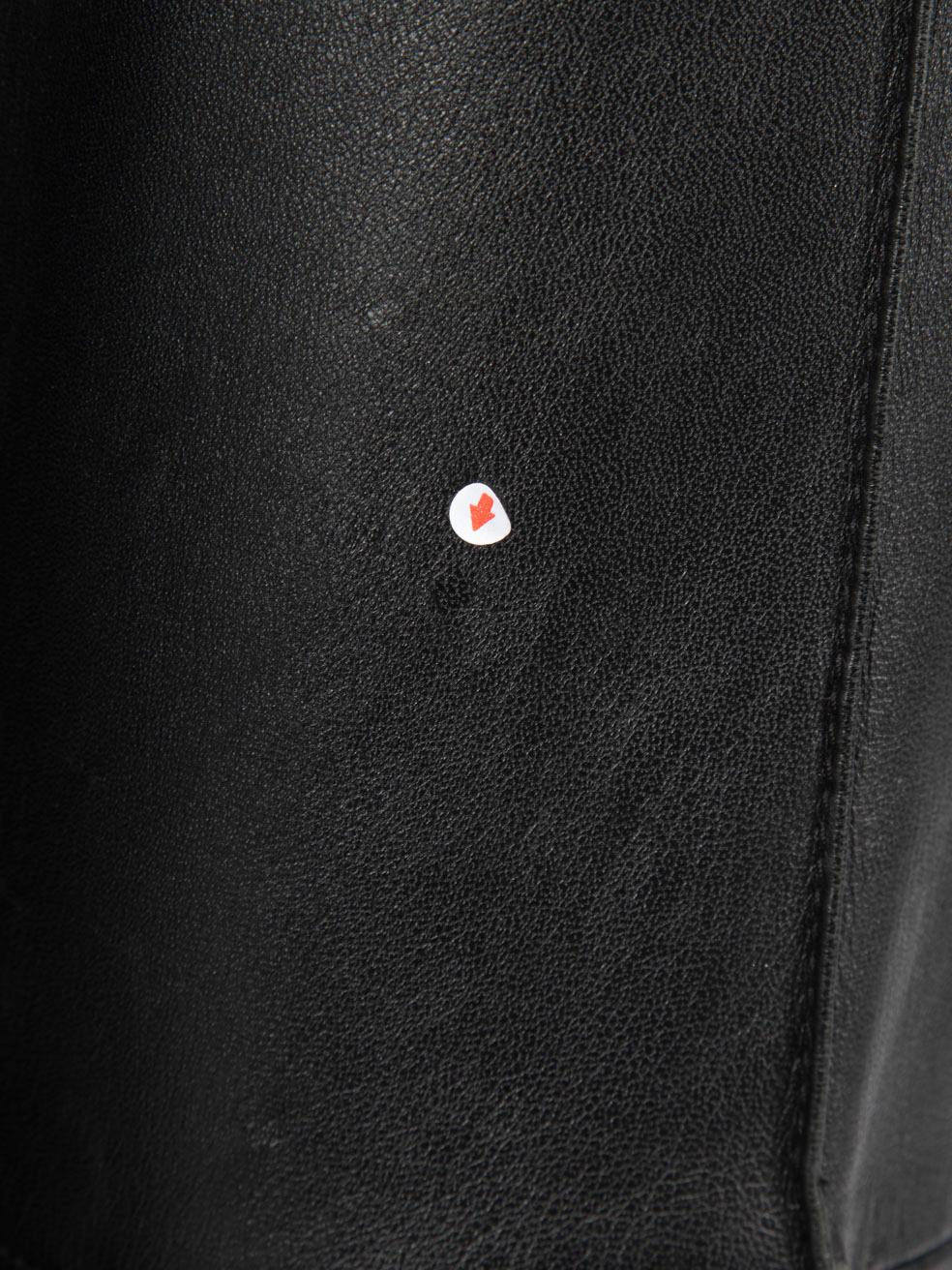 ME+EM Pantalon droit en cuir noir avec cordon de serrage Taille XS Bon état - En vente à London, GB