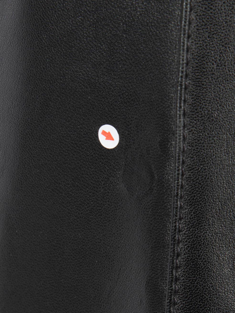 ME+EM Pantalon droit en cuir noir avec cordon de serrage Taille XS en vente 1