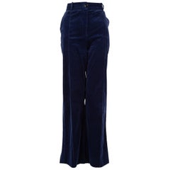 ME+EM Blue Corduroy Flared Leg Trousers Size XXL