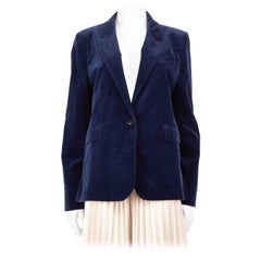 ME+EM Blue Corduroy Single Breasted Blazer Size XL