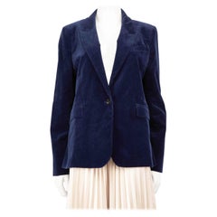 ME+EM Blue Corduroy Single Breasted Blazer Size XL