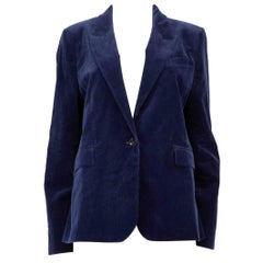 ME+EM Blue Corduroy Single Breasted Blazer Size XL