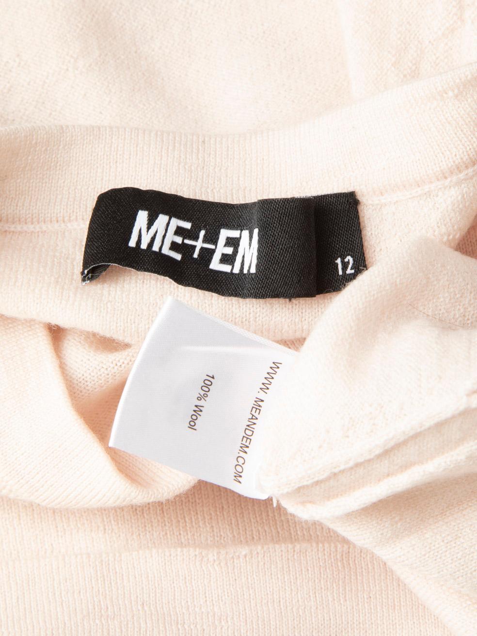 ME+EM Blush Pink Wool Crewneck Jumper Size L Bon état - En vente à London, GB