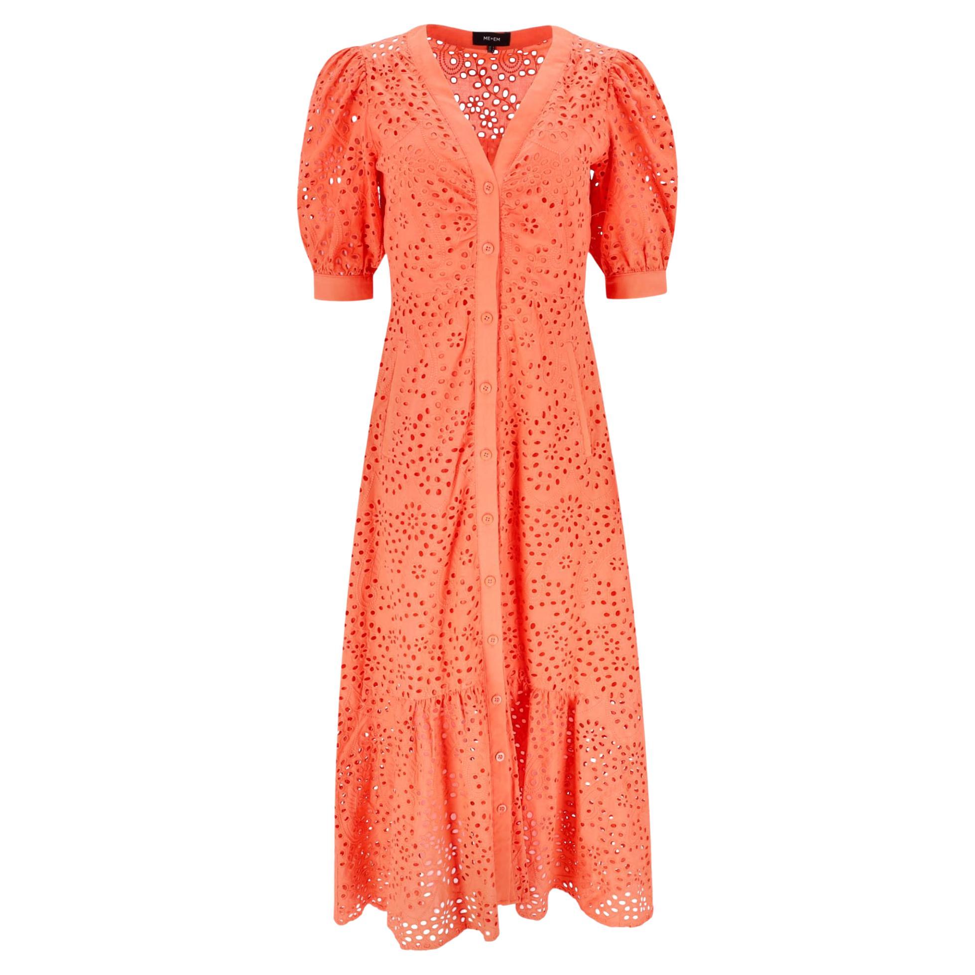 ME+EM Broderie Cotton Maxi Dress en vente