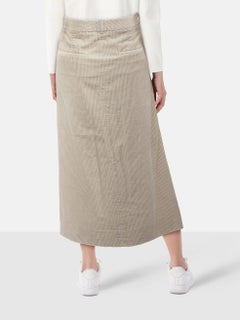 ME+EM Cream Corduroy Midi Skirt Size XL