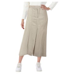 ME+EM Cream Corduroy Midi Skirt Size XL