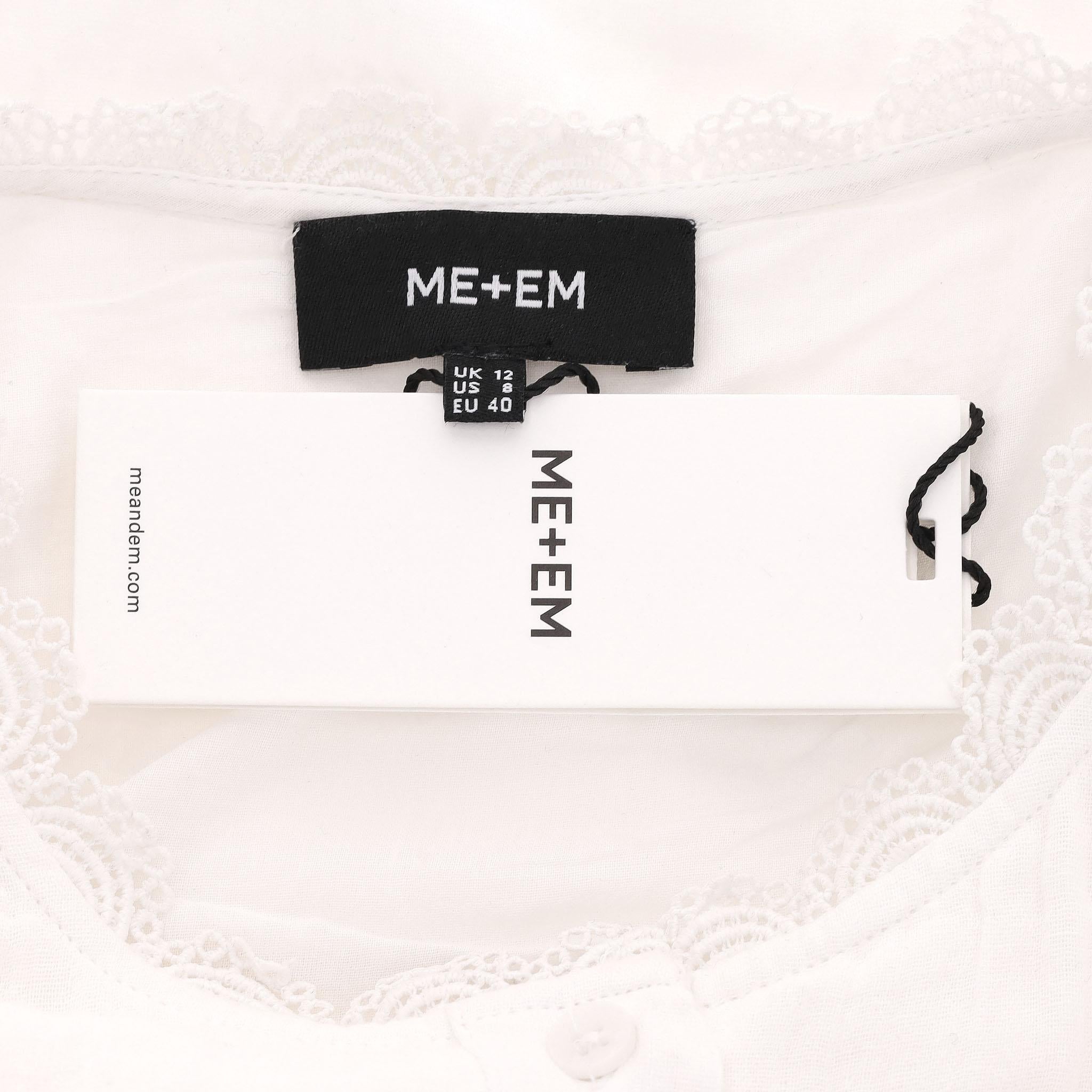 Women's ME+EM Crochet Trimmed Cotton Mini Dress For Sale