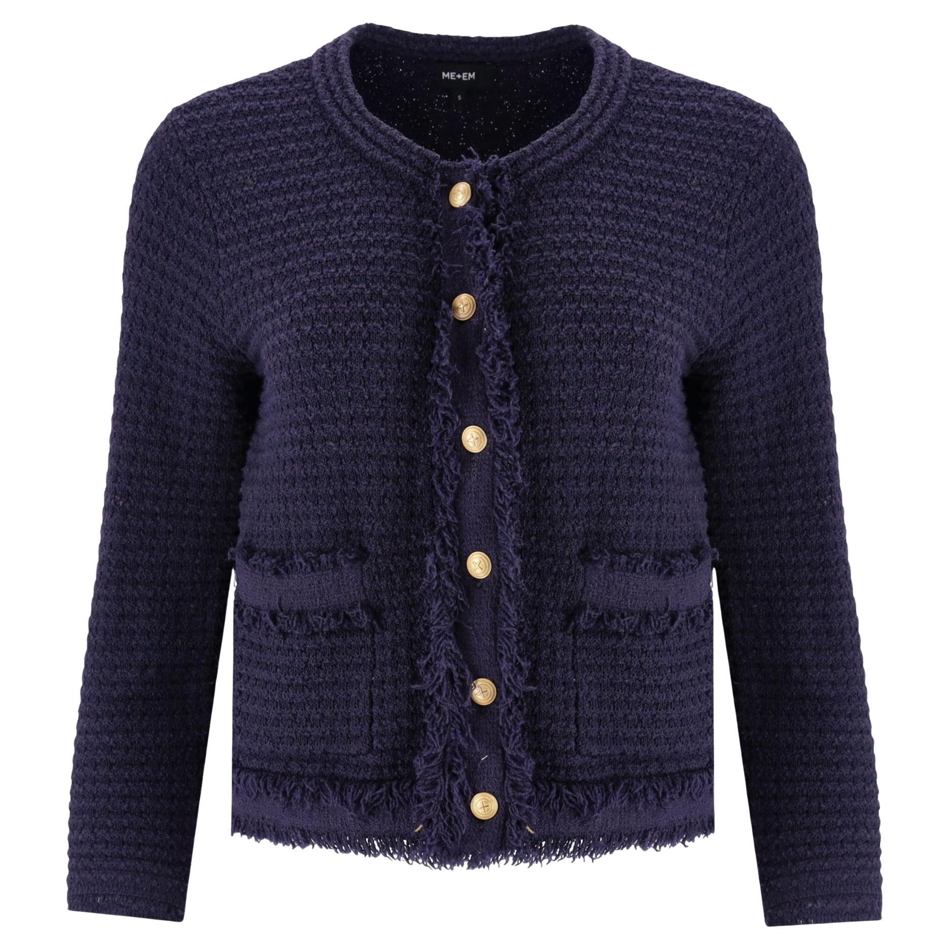 ME+EM Cropped Boucle Knit Jacket