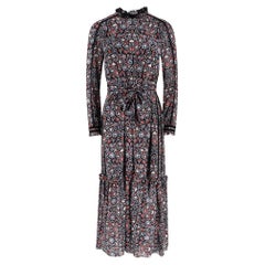 ME+EM Floral bedrucktes Maxikleid mit Gürtel
