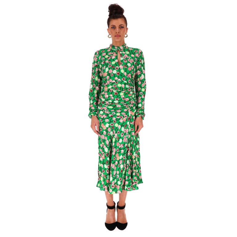 ME+EM Floral Print Midi Dress at 1stDibs