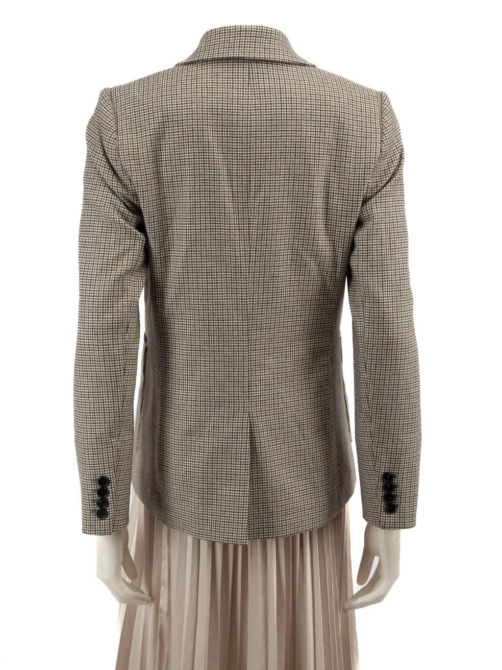 Brown ME+EM Houndstooth Pattern Single Breasted Blazer Size S