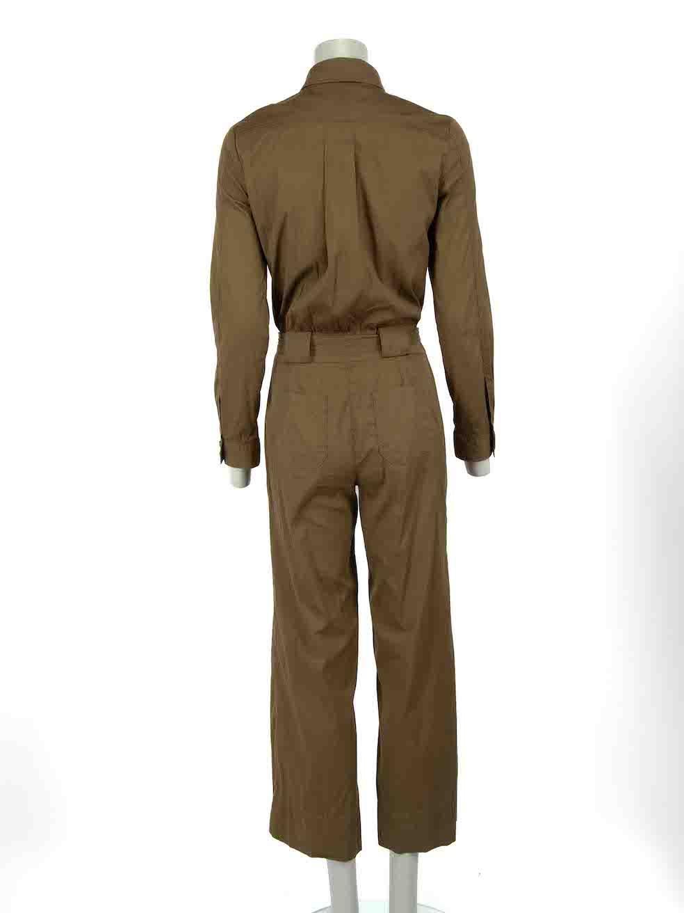 ME+EM Khaki Belted Jumpsuit Size XS In Excellent Condition For Sale In London, GB
