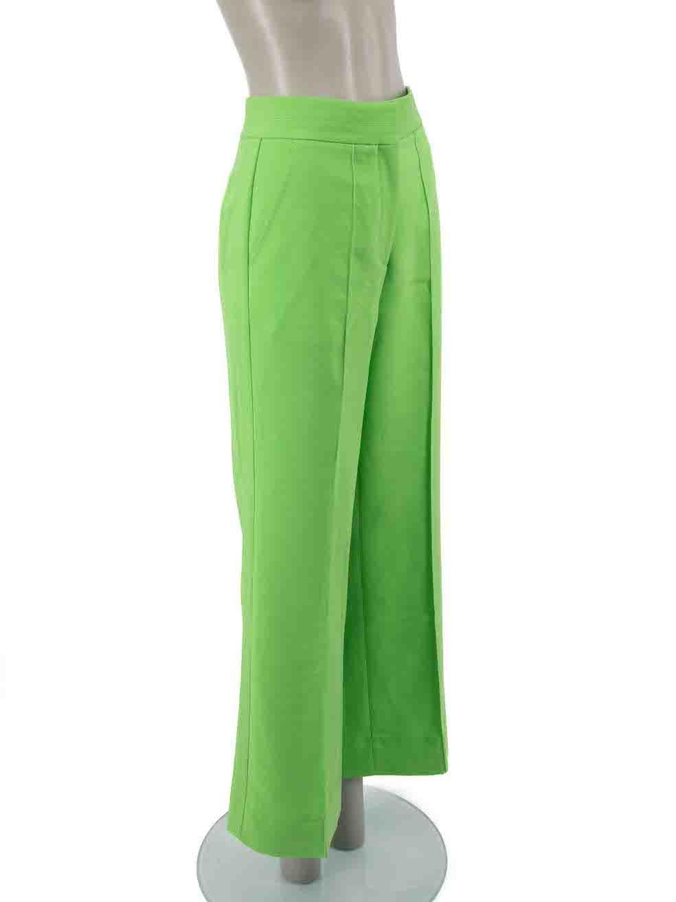 CONDITION is Very good. Hardly any visible wear to trousers is evident on this used ME+EM designer resale item.
 
Details
Lime green
Polyester
Wide leg trousers
High rise
Front zip closure with clasps and button
2x Front side pockets
2x Back