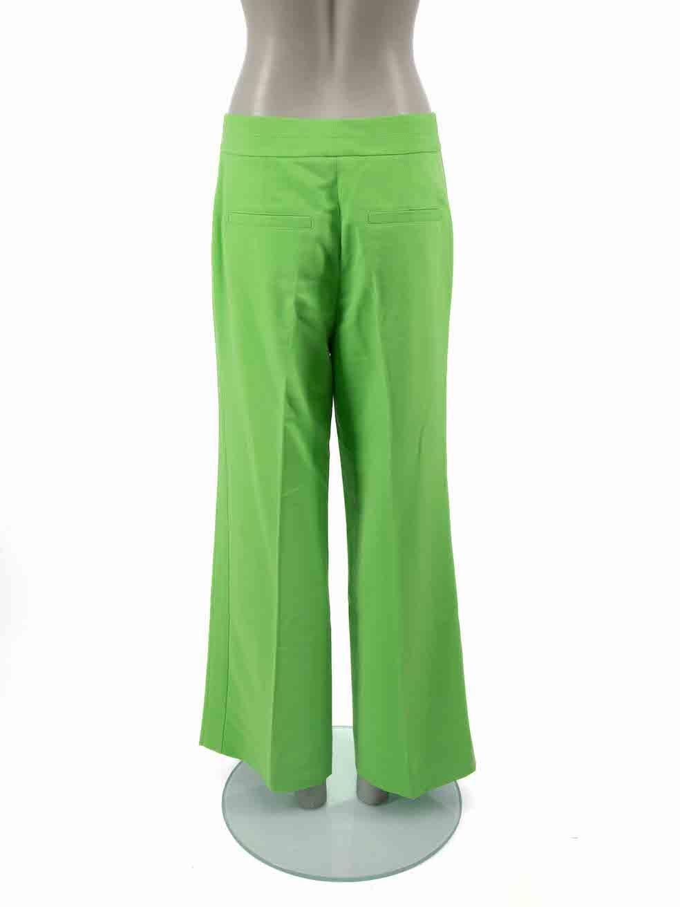 ME+EM Lime Green Wide Leg Tailored Trousers Size M In Excellent Condition In London, GB
