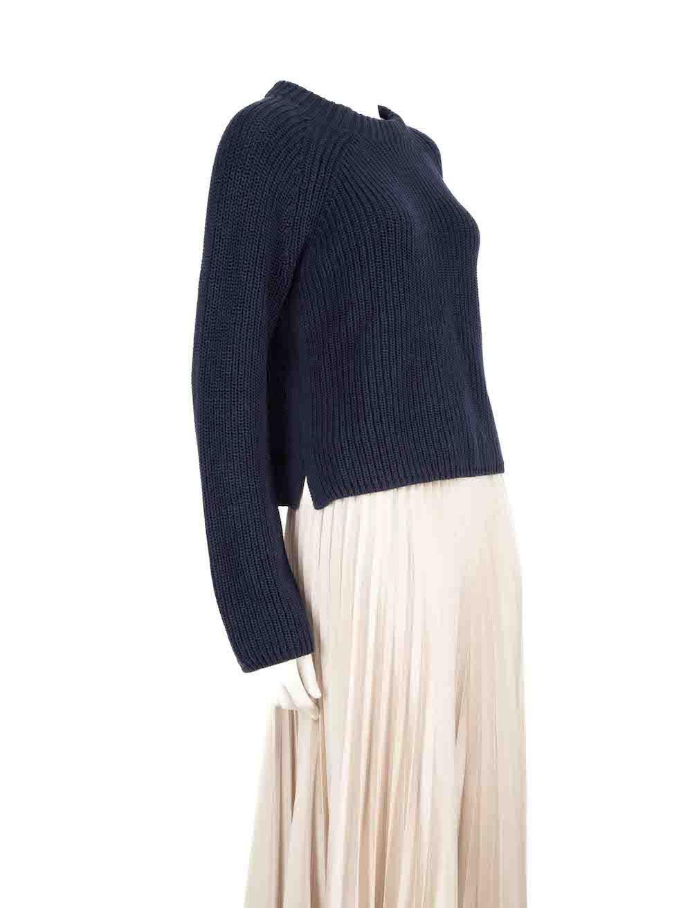 CONDITION is Very good. Hardly any visible wear to jumper is evident on this used ME+EM designer resale item.
 
 Details
 Navy
 Cotton
 Knit jumper
 Long sleeves
 Round neck
 
 
 Made in China
 
 Composition
 100% Cotton
 
 Care instructions:
