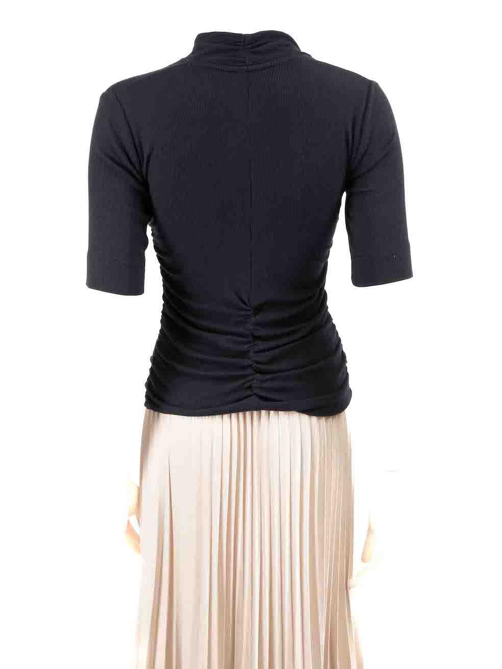 ME+EM Navy Ruched Front Top Size XS In Good Condition For Sale In London, GB
