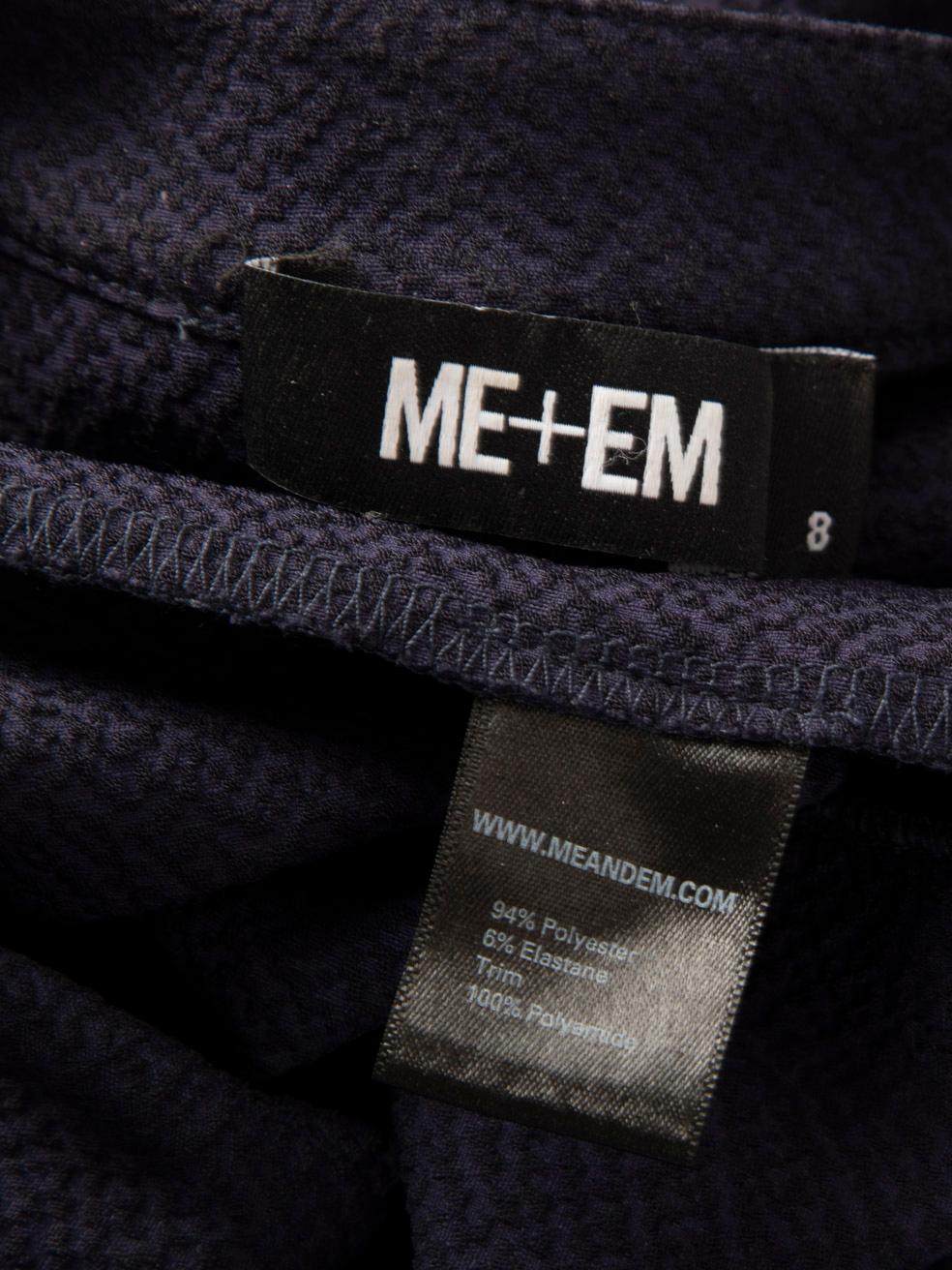 ME+EM, robe midi bleu marine bordée de volants, taille S en vente 2