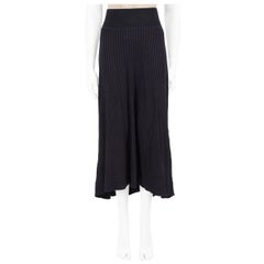 ME+EM Navy Striped Midi Skirt Size XS ME+EM Navy Striped Midi Skirt Size XS